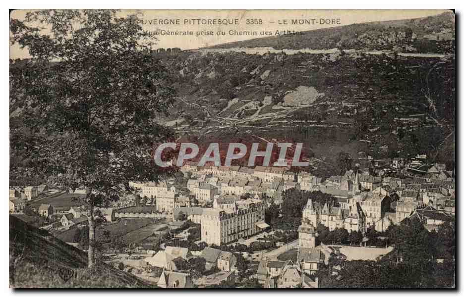 Le Mont-Dore — Vue Générale prise du Chemin des Artistes — Éditeur : Auvergne Pittoresque, n° 3358