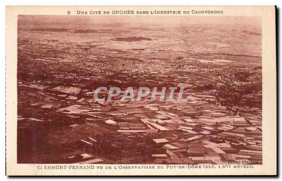 Ciermont-Ferrand vu de l'Observatoire du Puy-de-Dôme — Cliché Plazanet — n°6