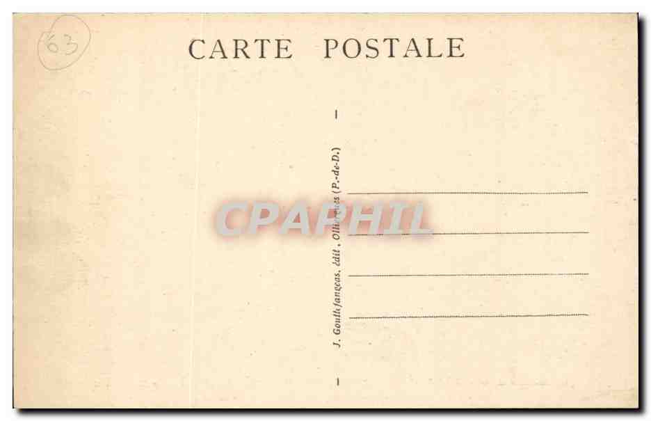 Clermont Ferrand - La Fontaine Petrifiante - CPA  — Verso