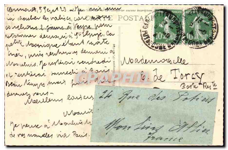 Clermont-Ferrand — Vue générale — G. D'O. - 1108 B. — Rückseite