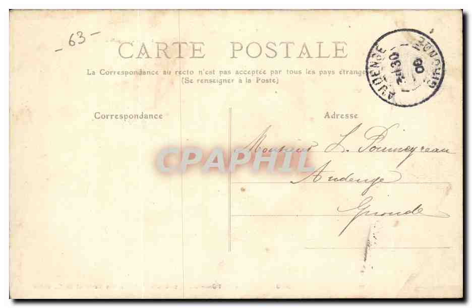 Chatelguyon - Vue Generale de la Vieille Ville et du Calvaire - CPA  — Rückseite
