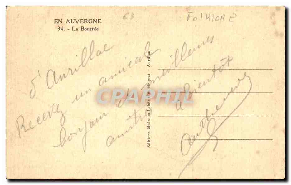 Fête de la Bourrée — En Auvergne — Éditions Malraux-Déprat — Reverso