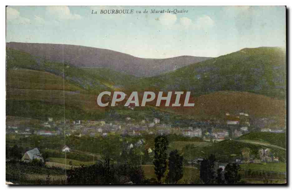 La Bourboule vu de Murat-le-Quaire — vue panoramique — A. Monfli, éditeur Bourg-Lastic (P.-de-D.)
