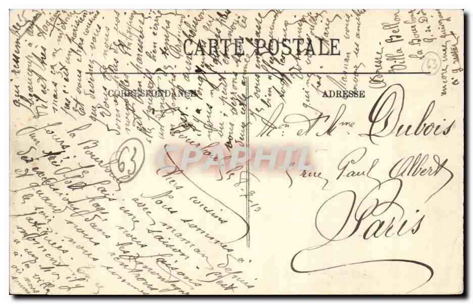 La Bourboule - la Boulevard de l'Hotel de Ville - CPA  — Rückseite