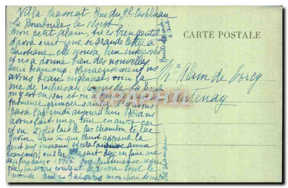 La Bourboule - Les Lacets de la Roche des Fees - CPA  — Rückseite