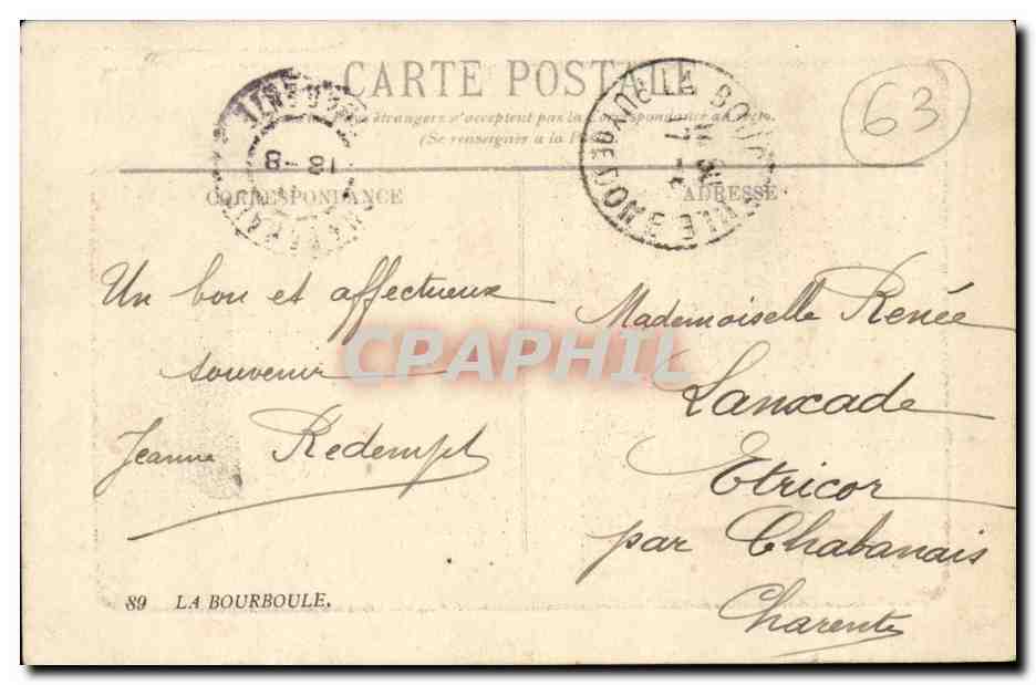 La Bourboule - Plateau et Burons du Tenon - CPA  — Rückseite