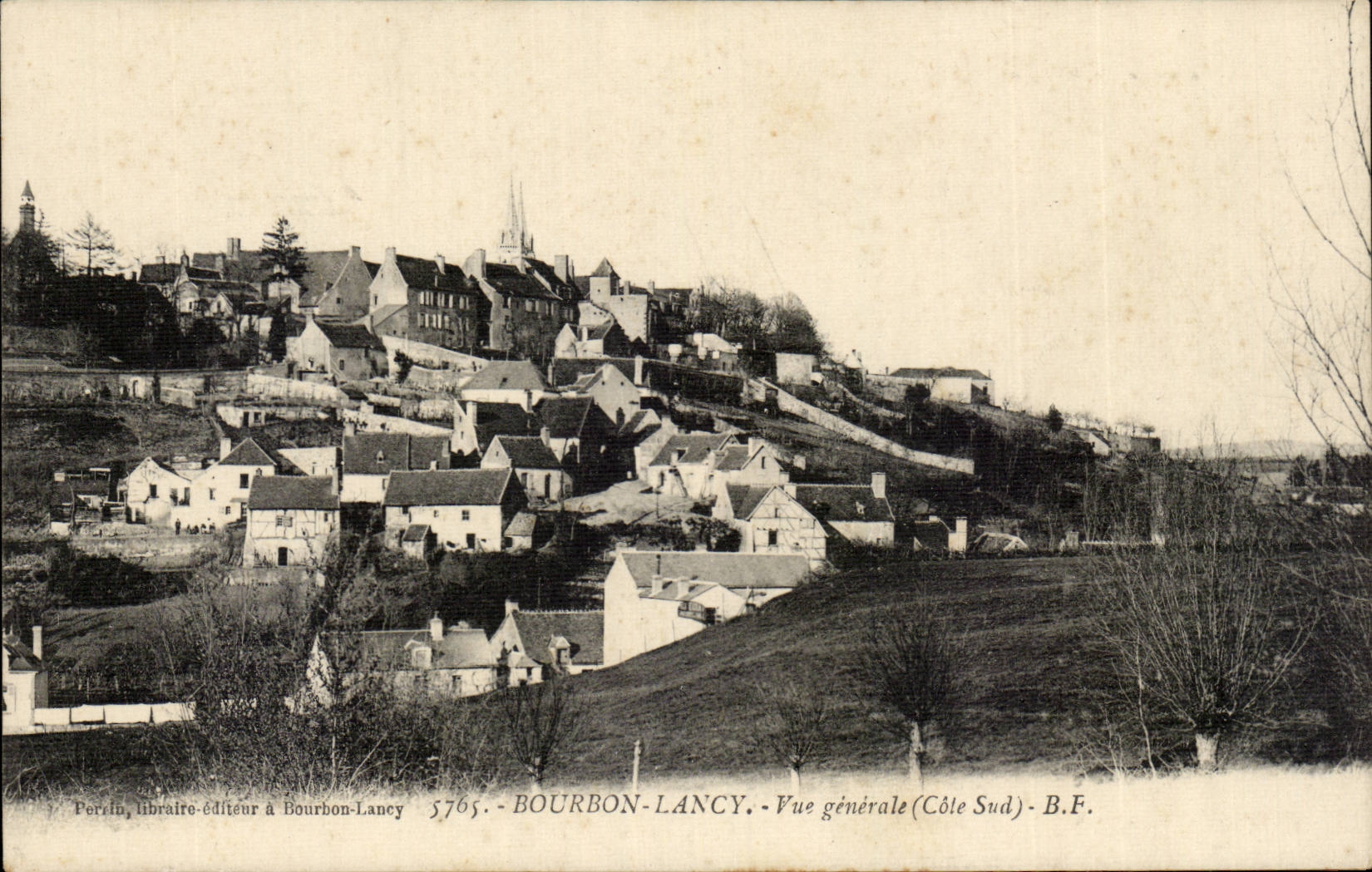 Bourbon-Lancy — Vue générale (Côté Sud) — Perrin, libraire-éditeur à Bourbon-Lancy, n° 5765