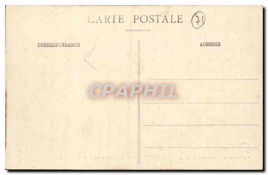 Bourbon-Lancy — Vue générale (Côté Sud) — Perrin, libraire-éditeur à Bourbon-Lancy, n° 5765 — Verso