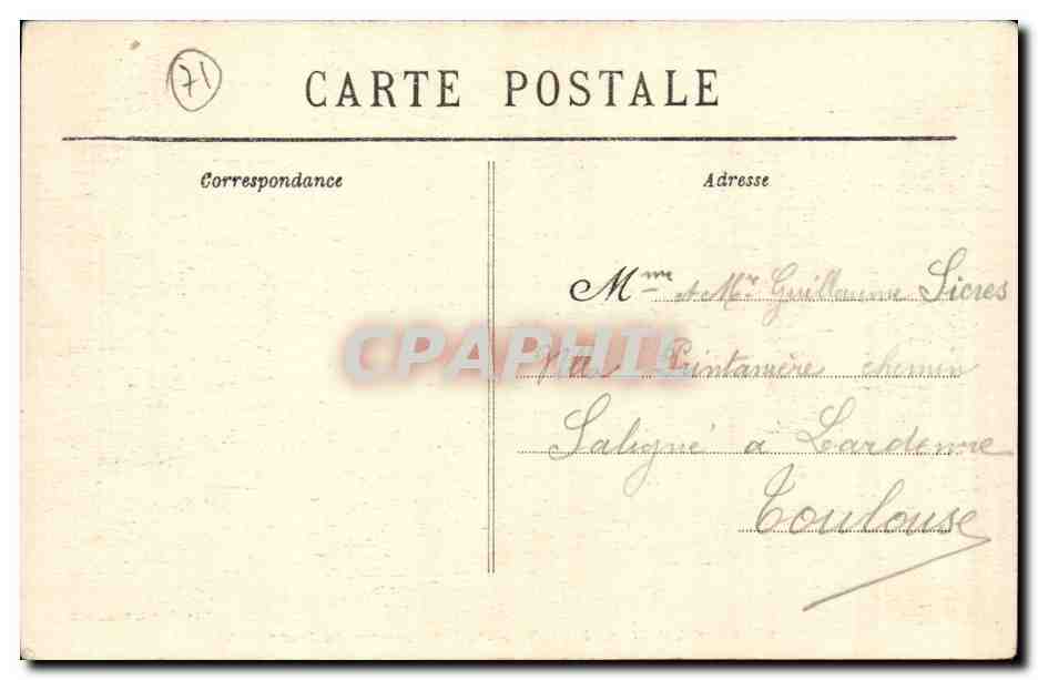 Bourbon-Lancy — Restaurant et Terrasse du Grand Hôtel — Chandieux, imp.-édit. — Reverso