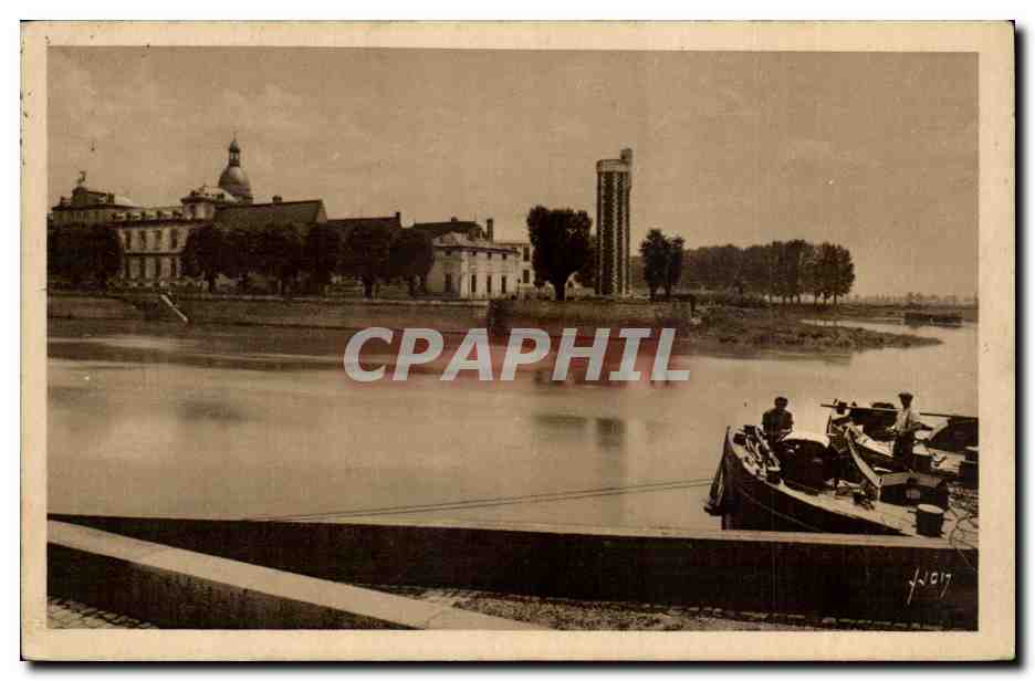Chalon sur Saone CPa La Saone l'hopital et la tour du Doyenne