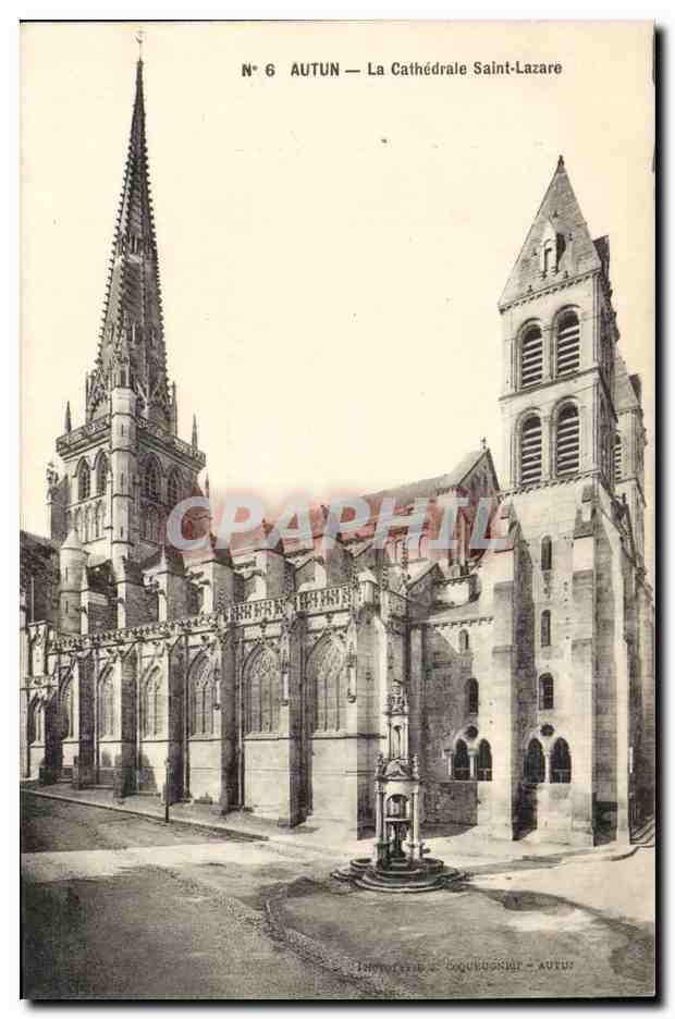 Autun CPA La cathedrale Saint Lazare