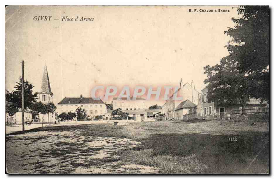 GIVRY — Place d'Armes — B. F. Chalon s Saône, n° 1538