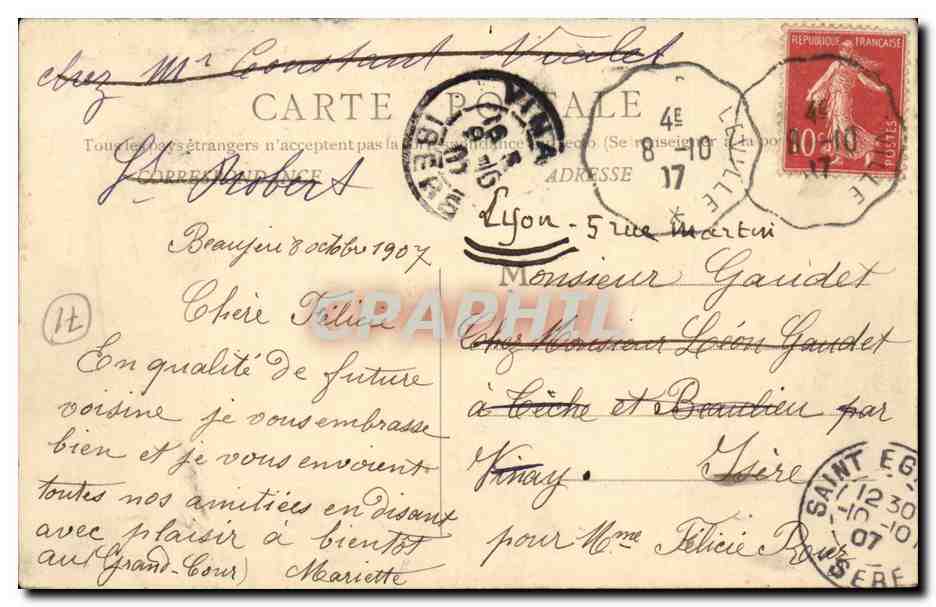 Brouilly — Pèlerinage du 8 Septembre. La Dinette — Lemonon-Ducoté Édit Macon — Reverso