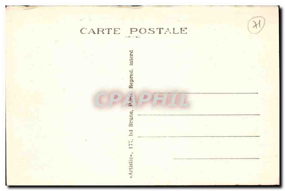 Sully-le-Château — Château du XVIe siècle où naquit le Comte de Mac-Mahon — éditeur Artistic, Paris — Rückseite