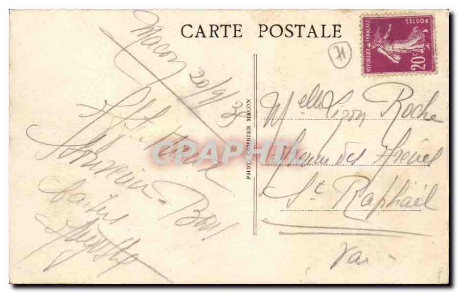 Souvenirs de Lamartine CPA St Point Chateau Lamartine en Girondin — Verso