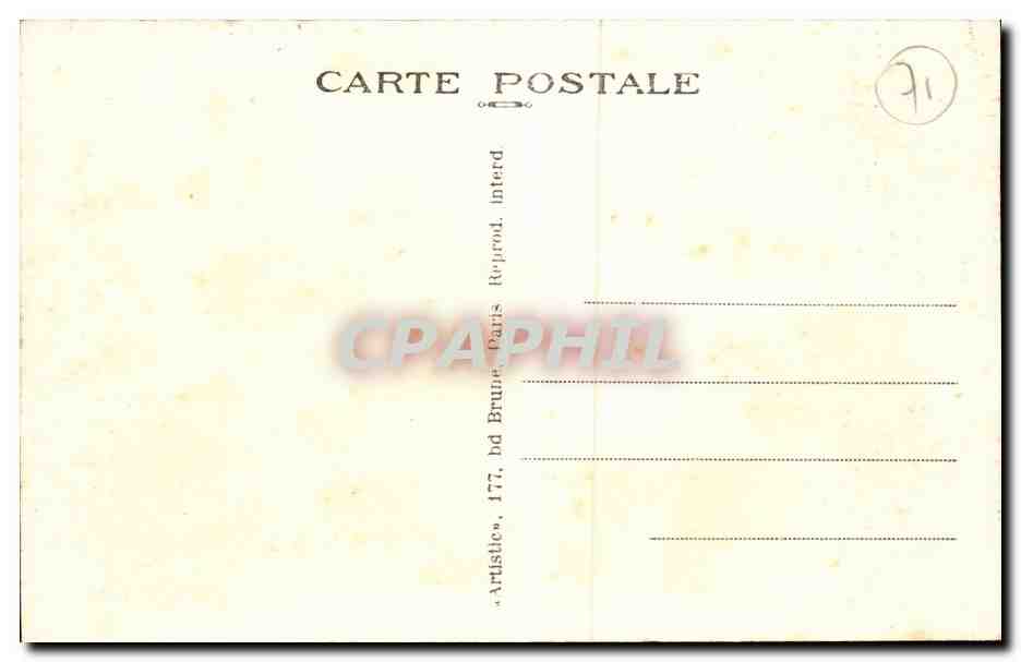 CPA St Symphorien de marmagne l'eglise — Verso