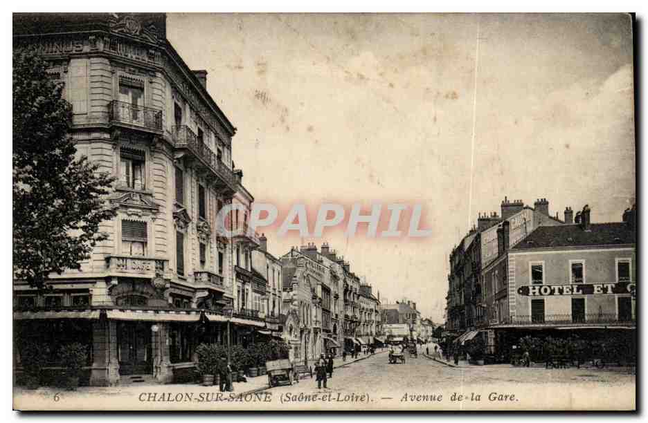 Chalon-sur-Saône (Saône-et-Loire) — Avenue de la Gare — Hôtel et C.