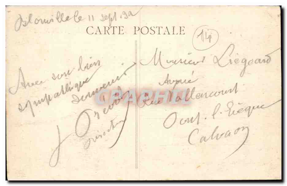 BLonville sur Mer CPA Villas route de Trouville — Verso