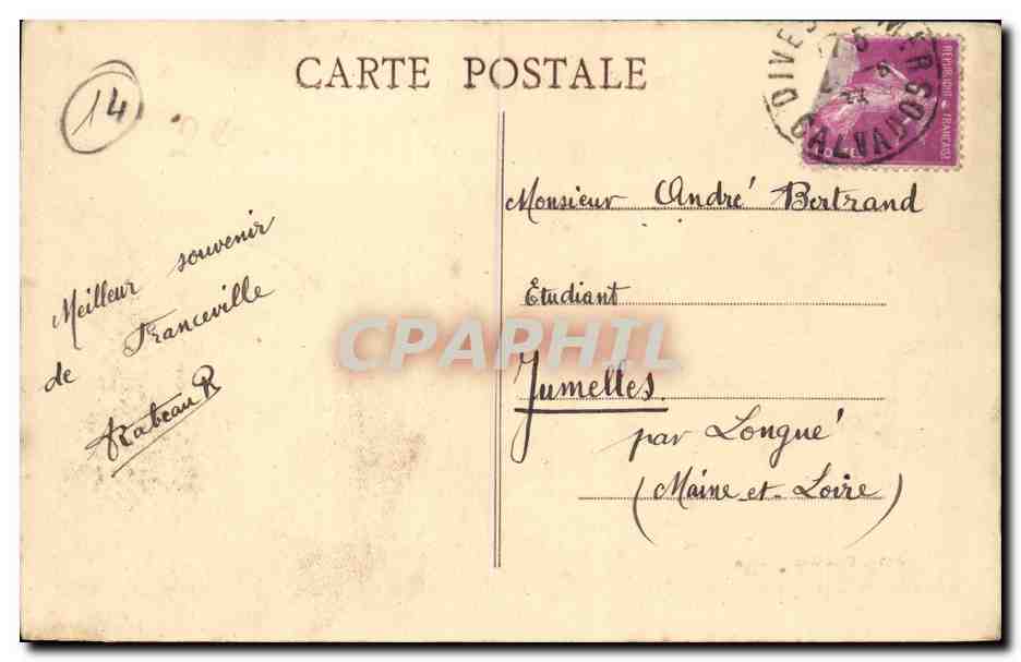Franceville-sur-Mer — Vue prise des Dunes — Phot. Combier Maccon — Reverso
