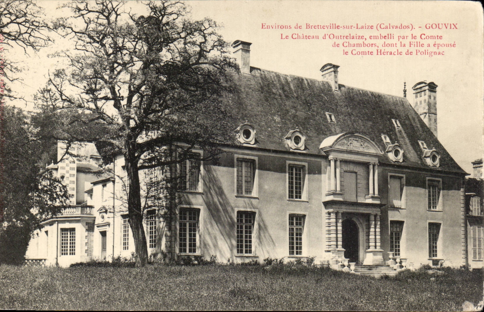 CPA environs de Bretteville sur Laize Chateau d'Outrelaize comte de Chambors