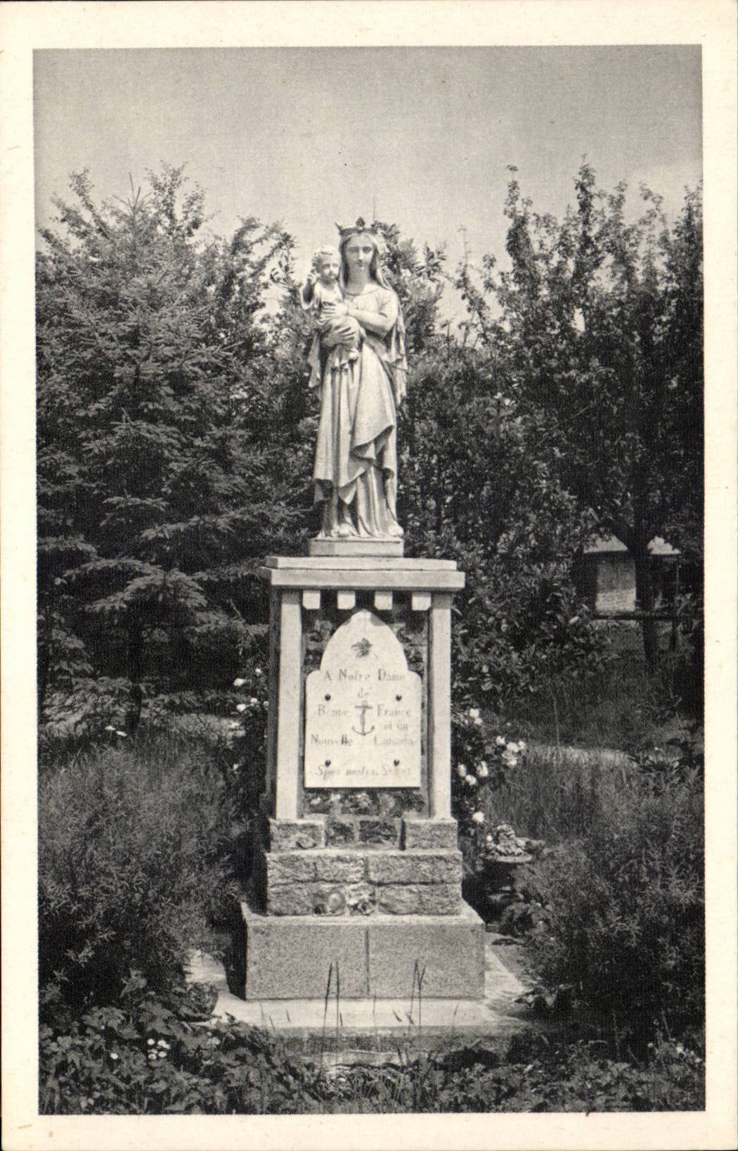 Statue de Notre-Dame de France et de la Nouvelle-Calédonie — Ablon (Calvados) — Éd. J. Le Marigny, La Sarre