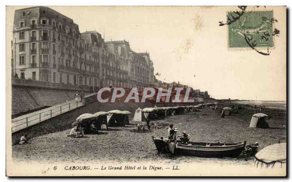 Cabourg CPA Le grand hotel et la digue