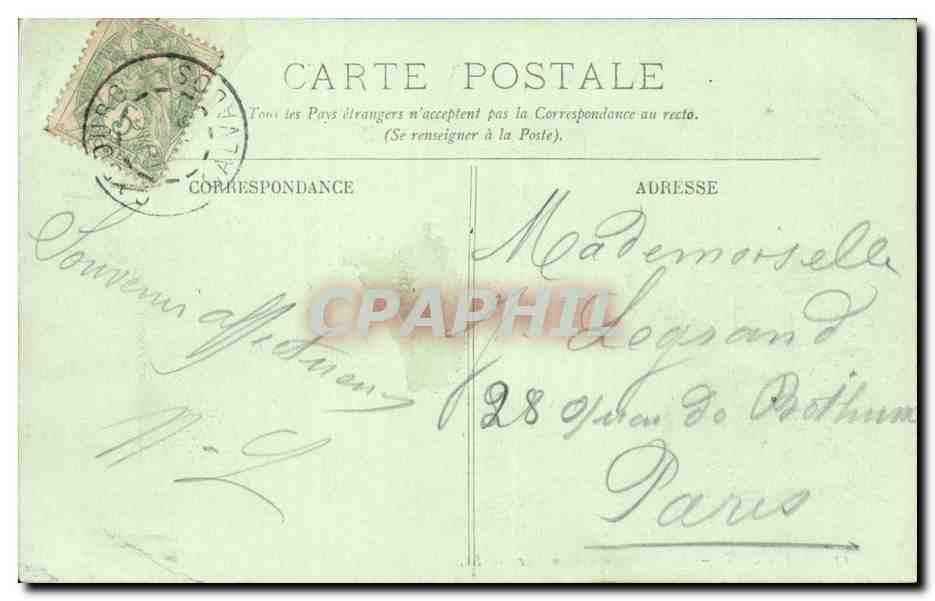 CPA CAbourg La promenade en mer — Rückseite