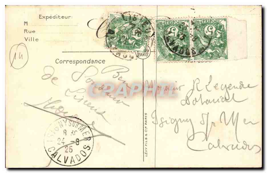 Vieuxieux — Vieilles Maisons, Place de la Halle au Beurre — Verso