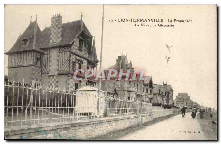 Lion Hermanvile - La Promenade - La Neva - La Girouette - CPA 