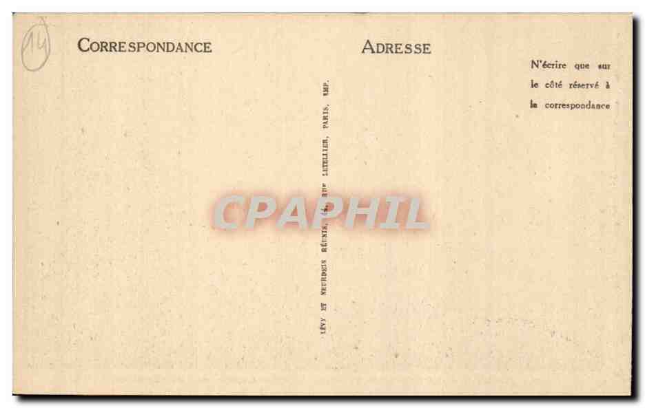 Trouville - La Reine des Plages - La Plage a Maree Haute CPA  — Verso