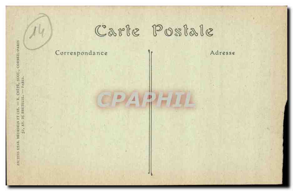 Trouville - Trouville Palace CPA  — Verso