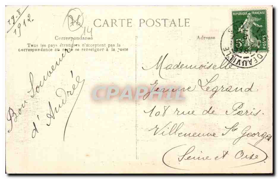 Trouville — Entrée de la Jetée Promenade — B.D. n°106 — Verso