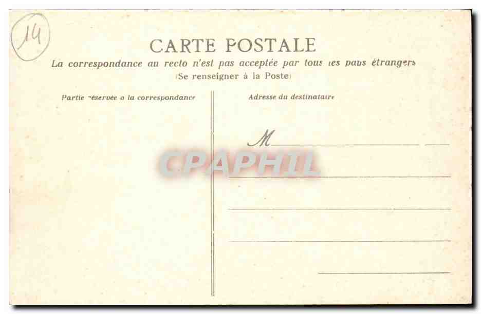 Port en Bessin - la ville et l'avant port - CPA  — Verso