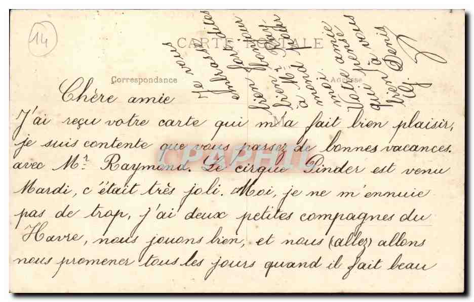 Osmanville - Église en partie romane — Éditeur Renant — Verso