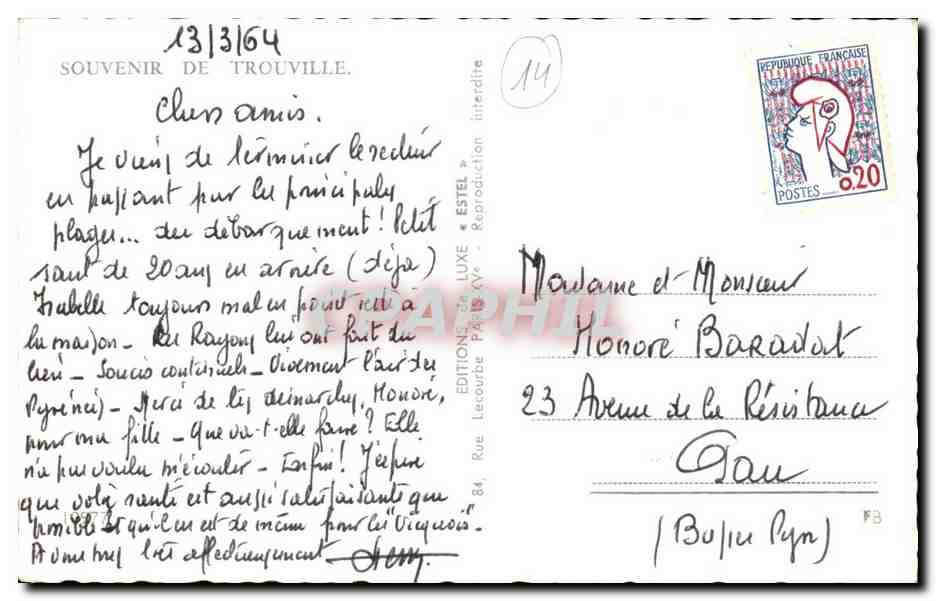 Trouville - Souvenir - CPA  — Verso