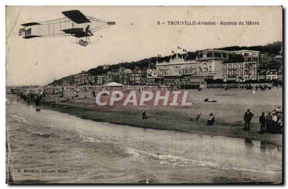 Trouville-Aviation - Rentrée du Havre — A. Burgun, éditeur, Caen