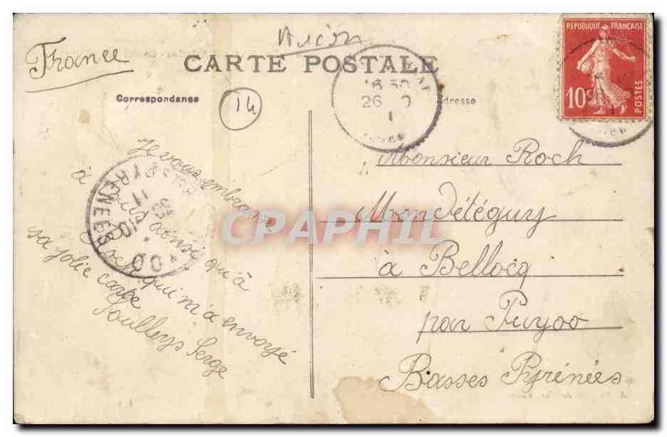 Trouville-Aviation - Rentrée du Havre — A. Burgun, éditeur, Caen — Verso