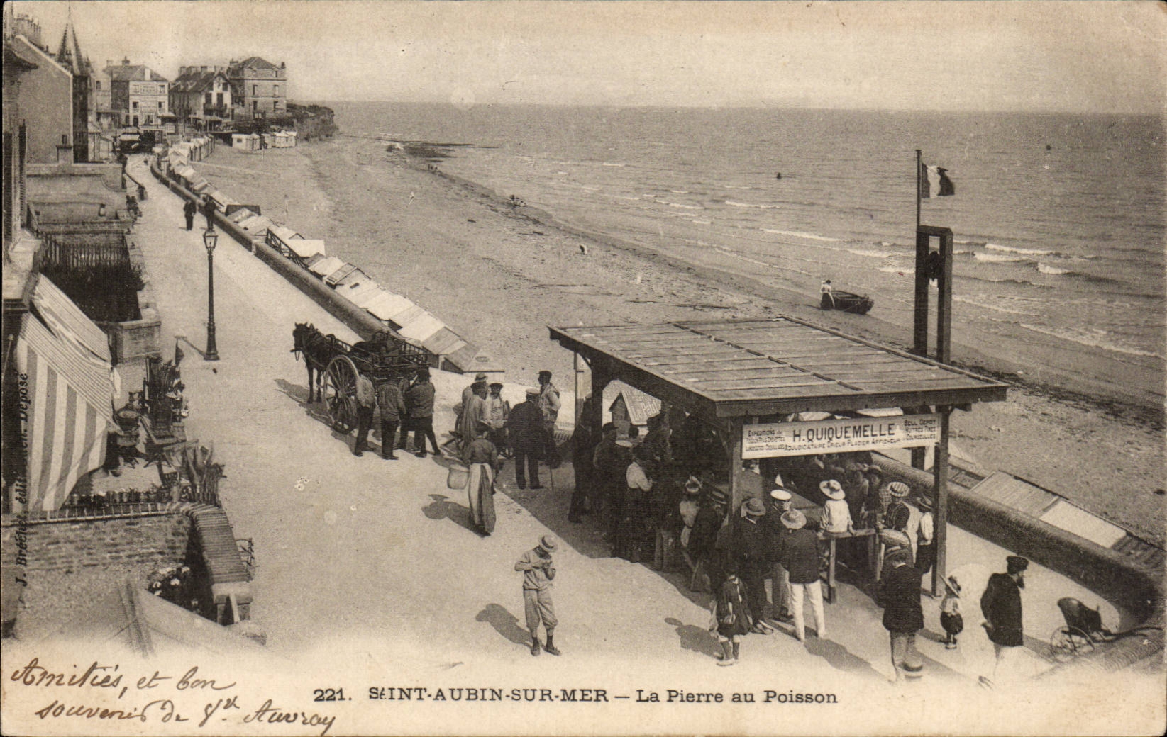 Saint Aubin sur mer CPA La pierre au poisson