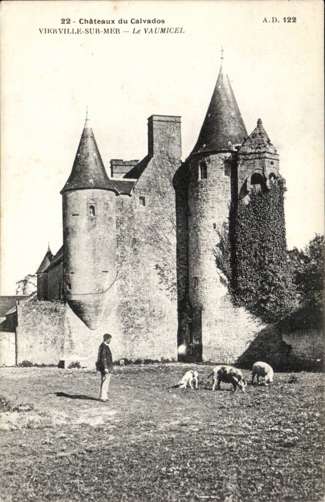 Vierville sur Mer CPA Le Vaumicel (cochons)