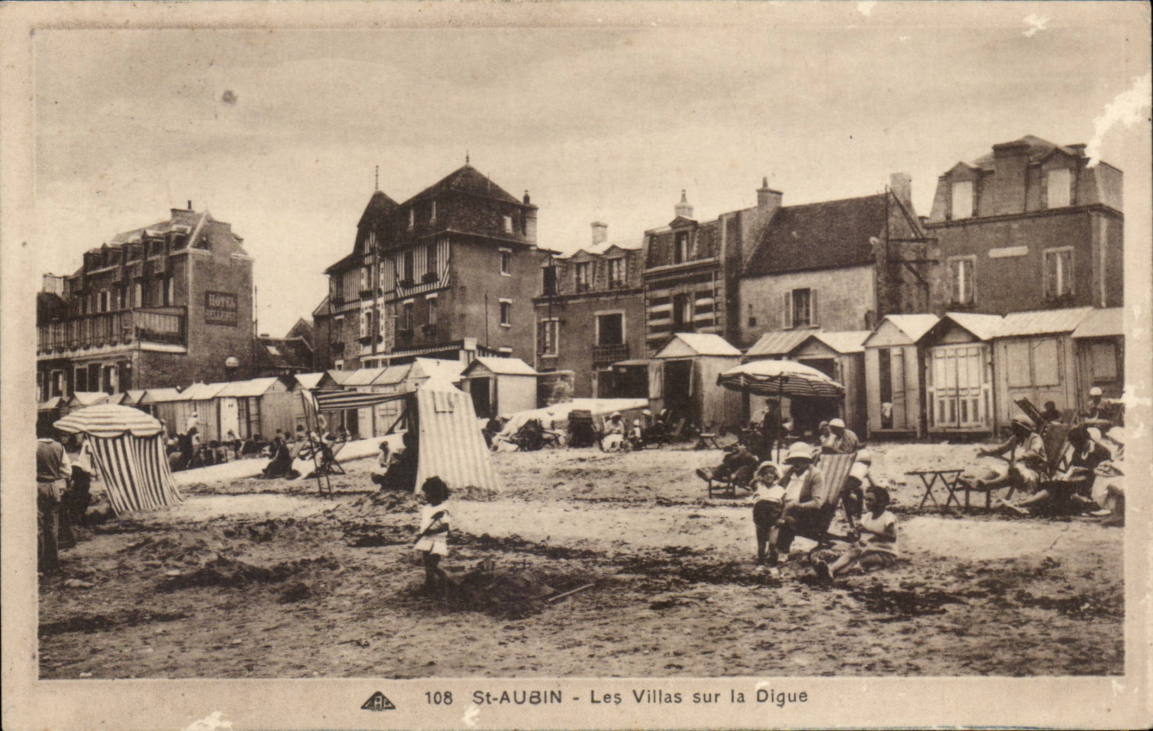 Saint Aubin CPA Les villas sur la digue