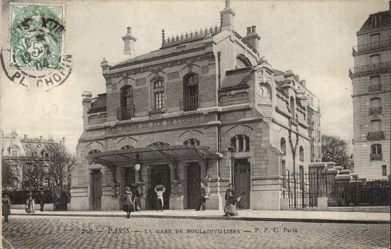 Paris — La gare de Boulainvilliers — P. P. C. Paris