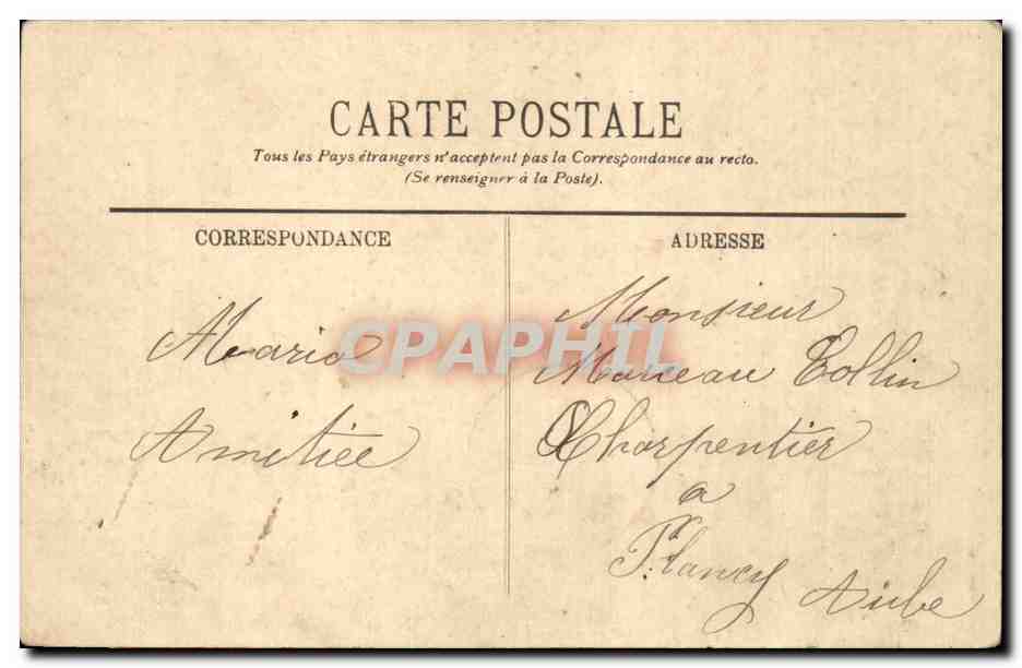 Paris CPA La gare de Saint Lazare — Rückseite
