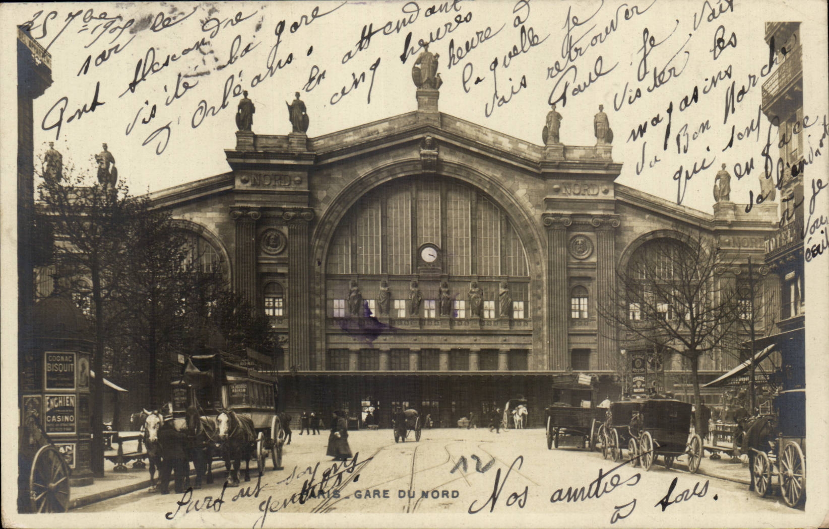 Paris CPA La gare du Nord