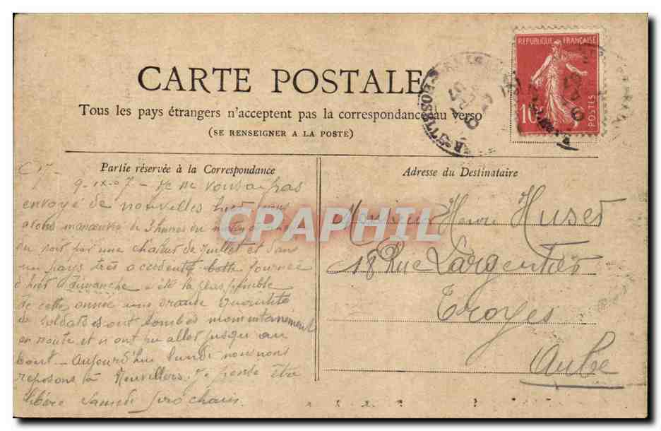 Paris CPA Gare de l'Est — Verso
