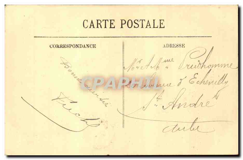 Paris CPA Gare de l'Est — Verso