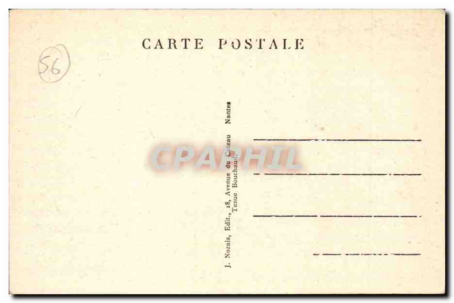 Carnac (Morbihan) — Les alignements des pierres druidiques, effet de nuit — Rückseite