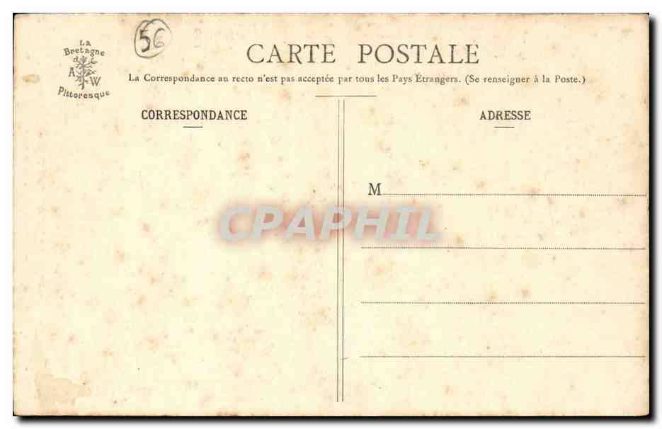 Sainte Anne d'Auray CPA Le calvaire (les pelerins piquent des epingles pour se marier dans l'annee) — Verso