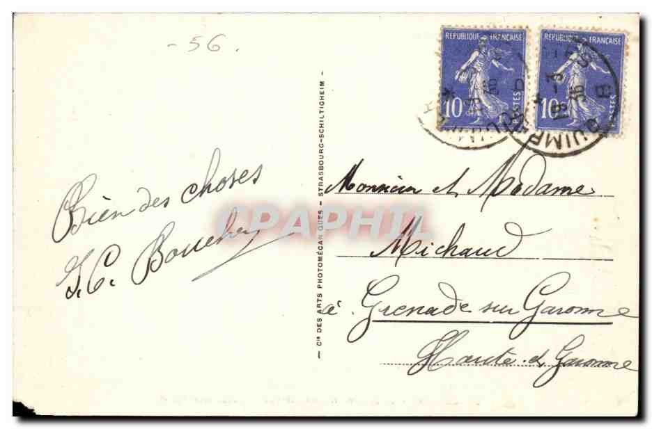 Lorient CPA Le pont de Kerentrech  — Rückseite