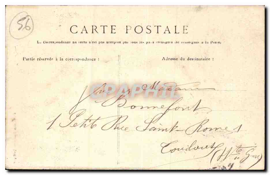 La Bôve - Le Théâtre et la Statue de Victor Massé — Lorient, éditée par Gimpot — Rückseite