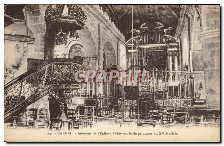 CArnac CPA Interieur de l'eglise Voute ornee de peintures du 17eme